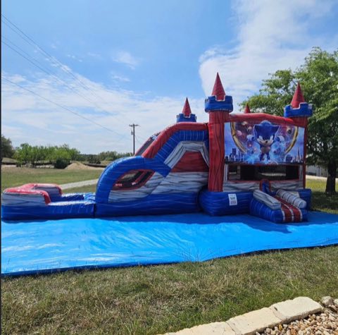 Sonic Bounce House Combo rental