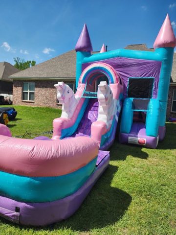 Unicorn Bounce House Combo rental