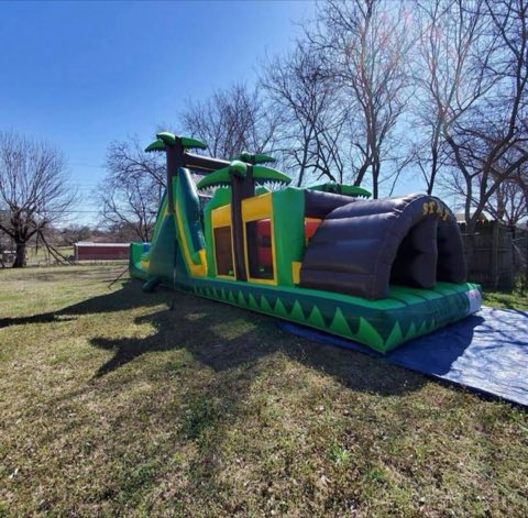 Green Tropical Obstacle Course rental